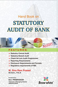  Buy HAND BOOK ON STATUTORY AUDIT OF BANK