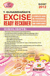 Buy EXCISE READY RECKONER Book Online Buy EXCISE READY RECKONER