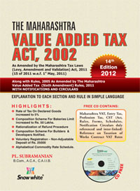  Buy THE MAHARASHTRA VALUE ADDED TAX ACT, 2002