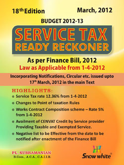 Buy Service Tax Ready Reckoner Book Online Buy Service Tax Ready Reckoner