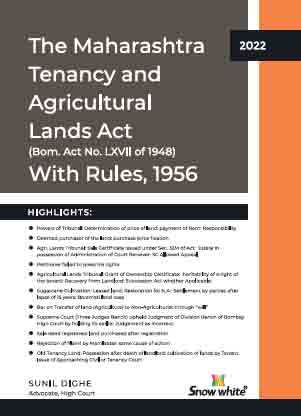 THE MAHARASHTRA TENANCY AND AGRICULTURAL LANDS ACT WITH RULES, 1956