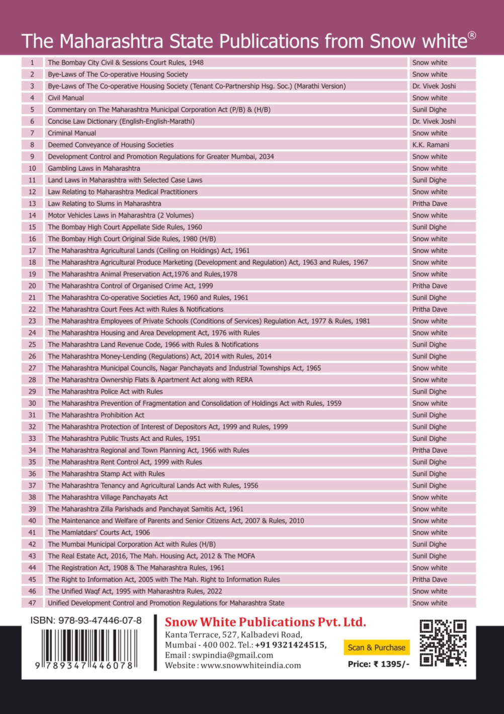 The Maharashtra Housing and Area Development Act,1976 (MHADA) with Rules , Regulations, Notifications and Allied Acts