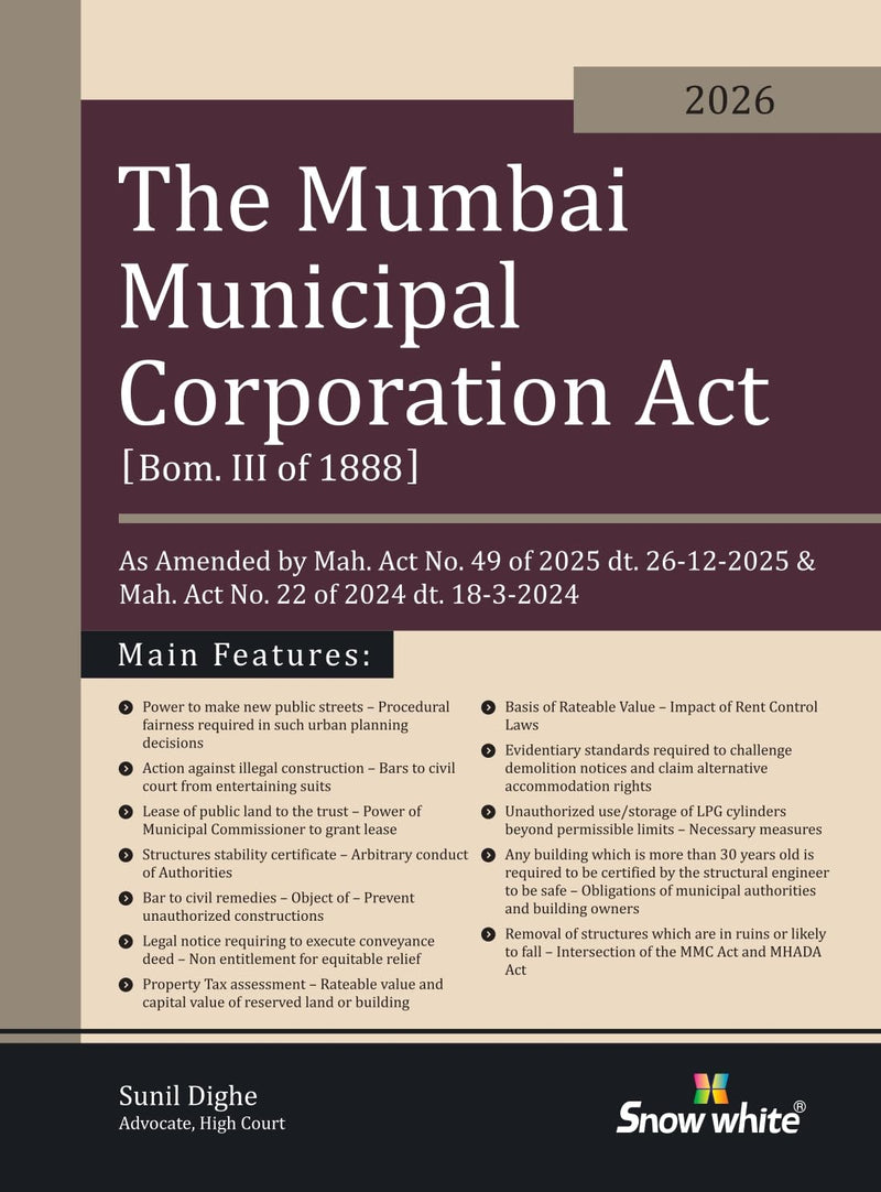 The Mumbai Municipal Corporation Act with Case Law