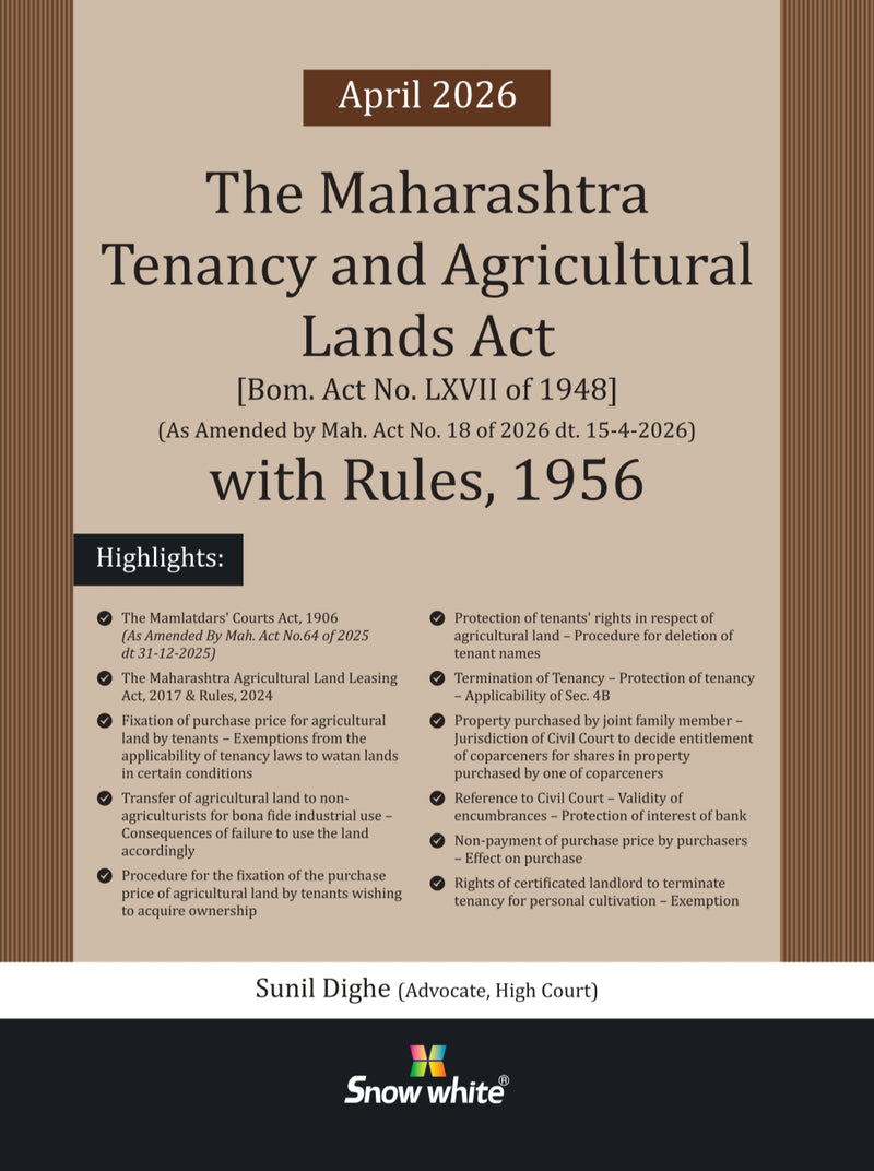 The Maharashtra Tenancy and Agricultural Lands Act and Rules ,1956