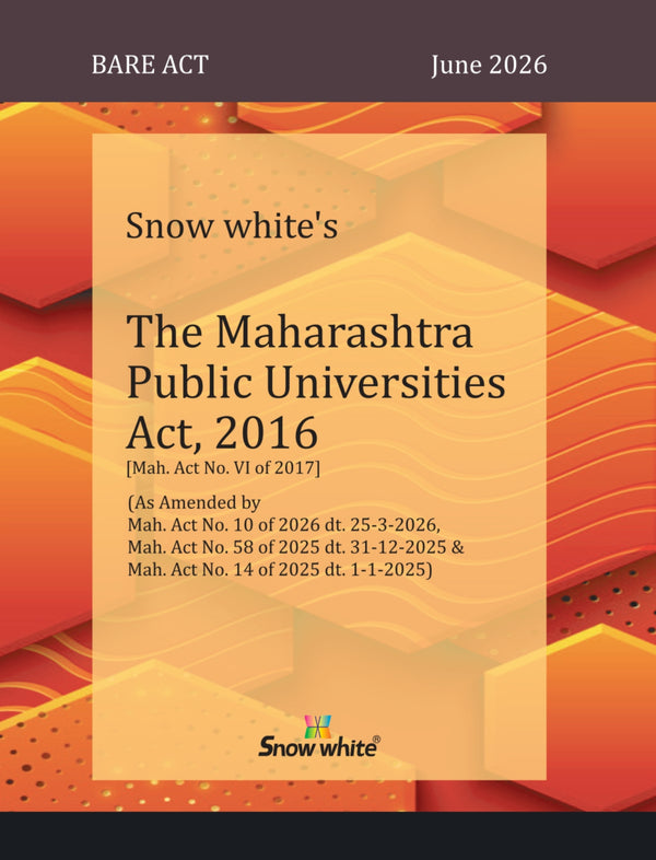Snowwhite's The Maharashtra Public Universities Act, 2016 - Bare Act