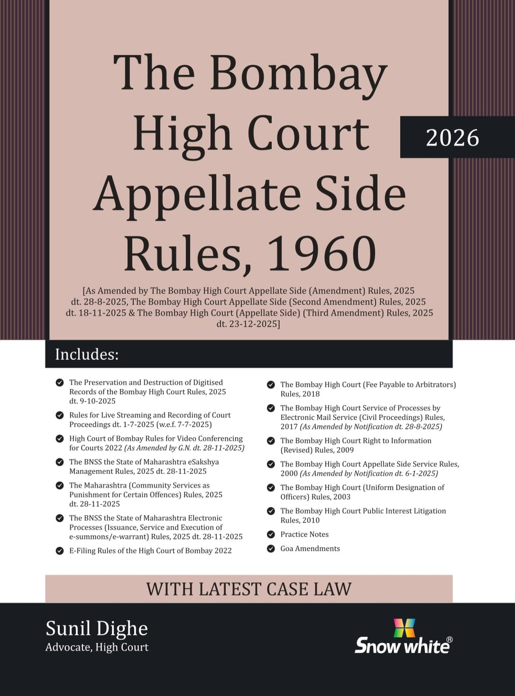 The Bombay High Court Appellate Side Rules ,1960 with Latest Case law