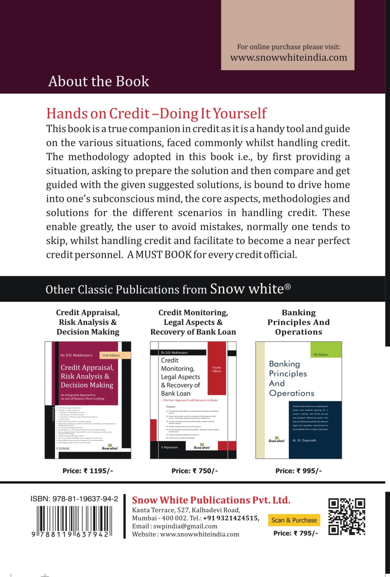 Dr D.D. Mukherjees's Hands on Credit - 3rd Revised and Enlarged Edition