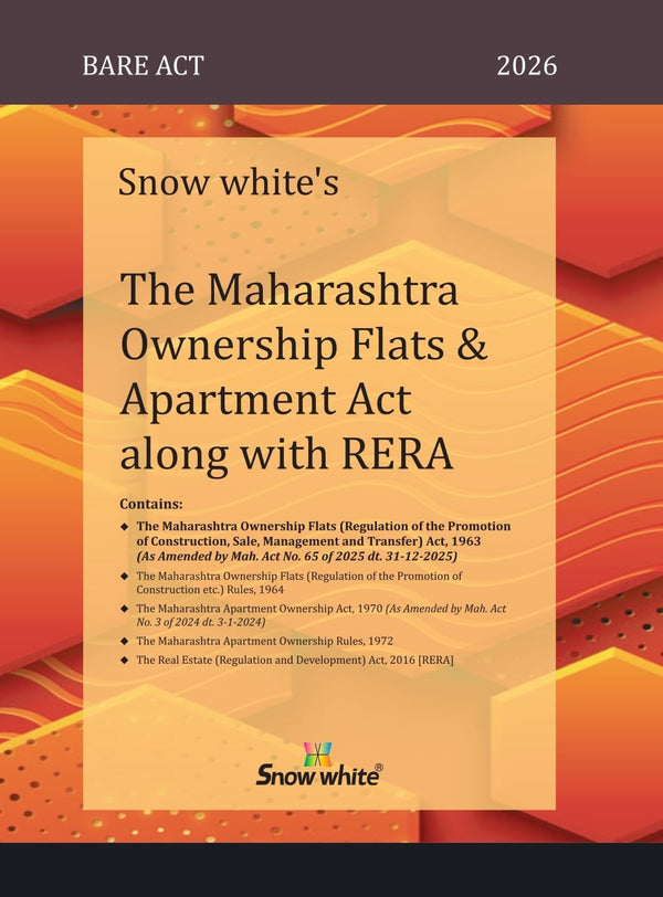 Snowwhite's The Maharashtra Ownership Flats (MOFA) & Apartment Act and Rules along with RERA - Bare Act